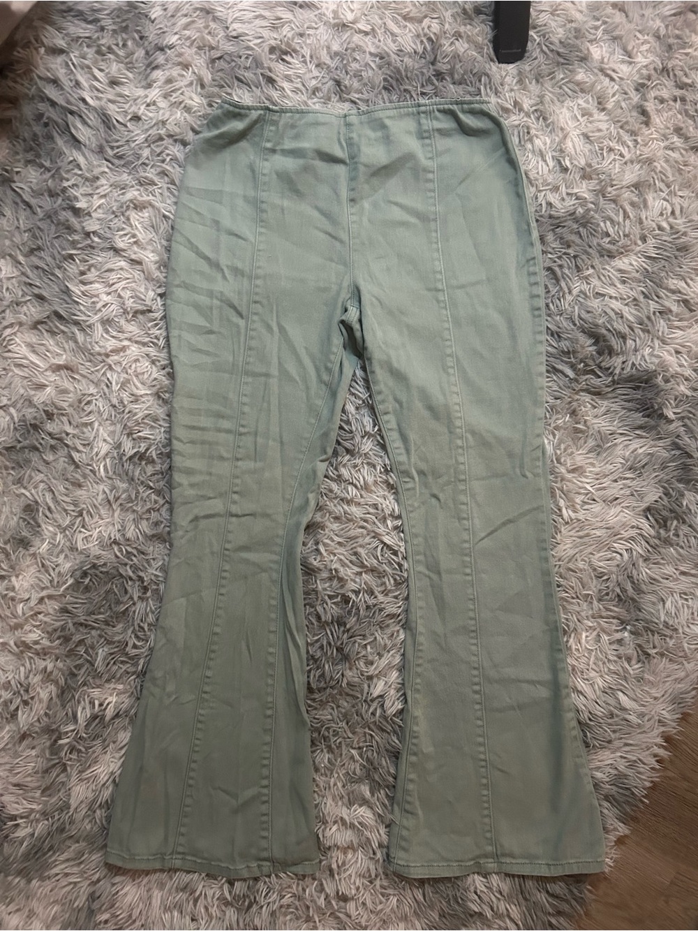 Versona Sage Green Flare Jeans